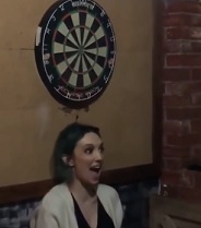 Sure Let a Drunk Dude Throw Darts .. What Could Go Wrong?