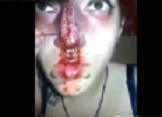 Crazy Bitch Stabs Herself After...
