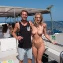 Cute backpacker mistreated on tourboat