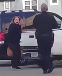 Bitch Tries Using 'The Force' .. No Match for Cops Gun.
