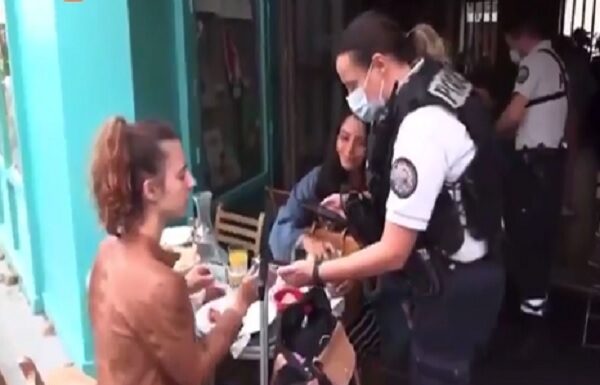 Police Go Customer To Customer In Restaurants Demanding COVID Passports