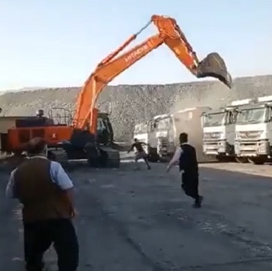 Man Owed Money Goes on Rampage with Excavator.