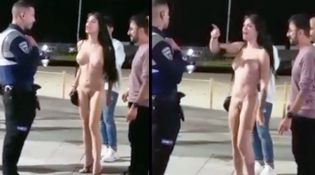 Naked Chick vs. Cop