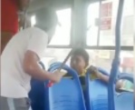Theif Beat with Machete on a Bus.