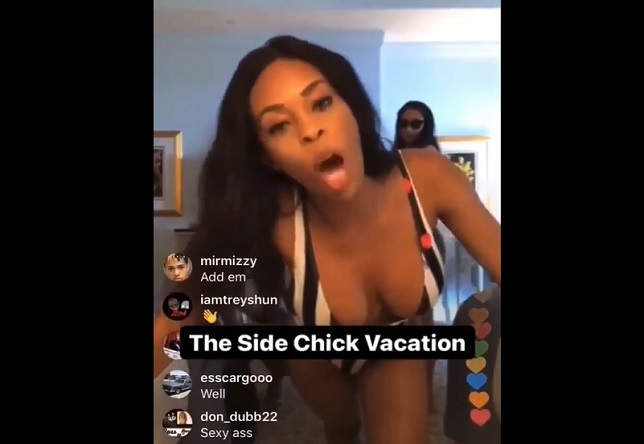 Crazy Side Chick Follows Her Man and His Family to the Islands