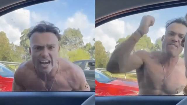 Unhinged Roid Raging Man Breaks Car Window with His