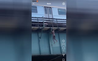 Man Dangles and Falls in Shithole NYC