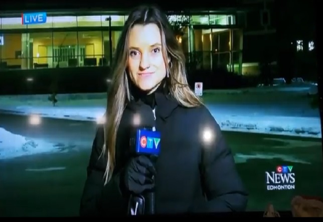 Just happened: Hot Canadian News Reporter has Seizure Live on Air.
