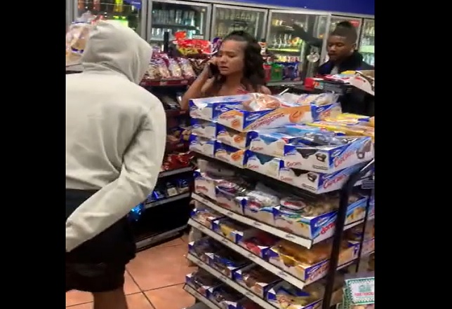 Group of LA Pimps Beat Woman in Store.