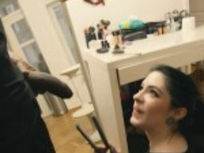 Makeup artist offered a dick