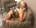 Teen babe sucks off her step dad while he's on the phone with the mom