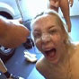 Anette Schwarz getting covered with cum