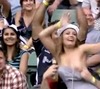 attention whore FAIL - exposed tits at rugby game