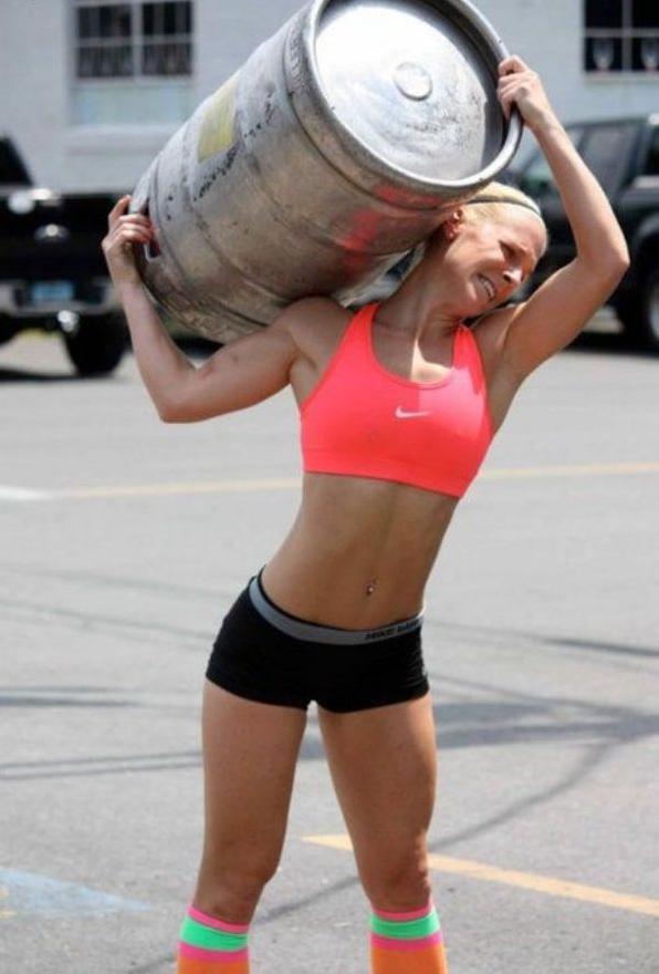 Perfect Wife Training: Girl Carries Full Keg into House....DAYUM!!!