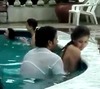 Couple caught fucking in hotel pool