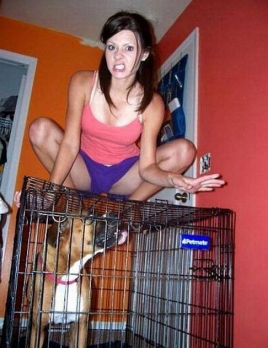 Caged Dog Still Gets More Pussy Than You