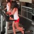 Dumb Bitch Wearing High Heels on a Treadmill.....What Could Possibly Go Wrong?