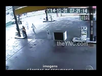 Victim Serves up Some Instant Justice When He Runs Over the Man that Just Robbed Him