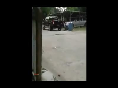 Punk Scumbag Man Beats Cowering Woman in the Street