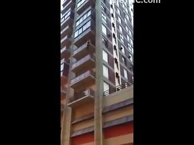 Suicide from Hotel Room Ends with a Thud as Victim hits the Concrete 