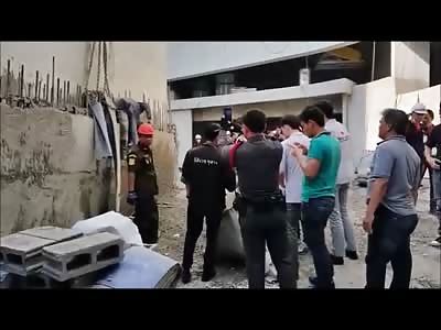 Worker Falls from Building and Gets Impaled in Iron Rods