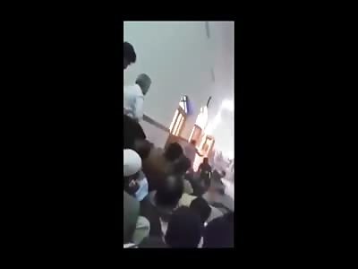 Amazing Footage of Suicide Bombers trying to Break into Building Full of Scared People in Pakistan (One Detonates upon Entry)  