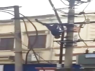 Vietnamese Man High on Drugs Survives Electrocution After Utility Pole Climb