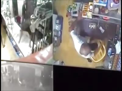 Store Owner Shot 3 Times Still Fends off Robber With a Machete