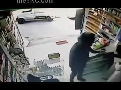 Pharmacist Shot in Chest During Robbery (Watch Bullet go Clean Through) He Bleeds out in White Coat
