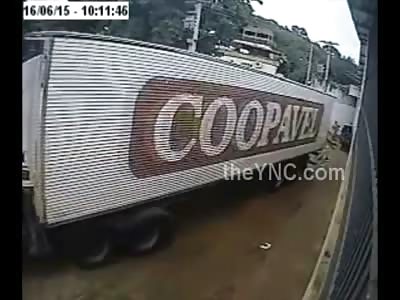 Oblivious Woman Brutally Crushed to Death When Oblivious Truck Driver Runs her Over (w/ Aftermath)