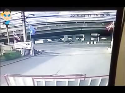 Rider Falls from Bridge and Bounces on the Ground