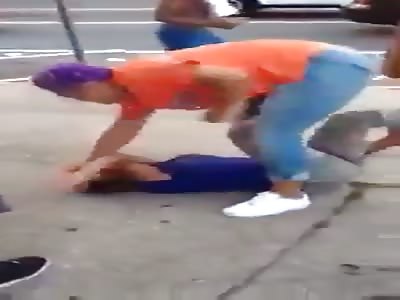 Watch this Mother Literally Beat Her Daughters Ass on the Street for Getting Caught Sucking Dick
