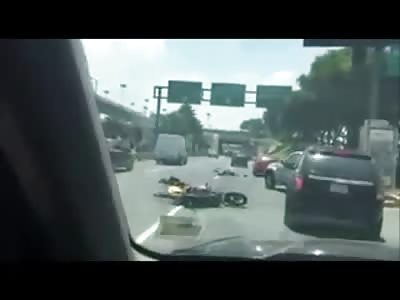 Driving By an Horrific accident.... Rider Destroyed By Truck!