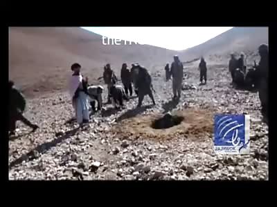 Shocking Video of a Muslim Woman Stoned to Death in a Hole by Taliban