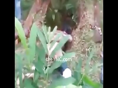 Murdered woman being unearthed
