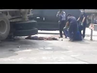 Woman Crushed under Giant Truck is Removed by a Scared EMT and a Newspaper Pphotographer