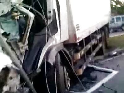Horrible Truck Accident Leaves Bodies Mangled