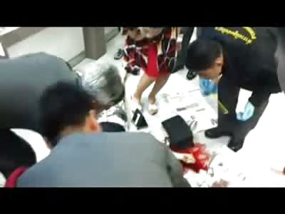 Full Bloody Police Video of Wife Shot in the Head by her Ex-Husband in a Bank