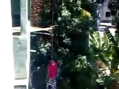 Teenager Hangs Himself from his Home Rooftop a Loooong Way Up
