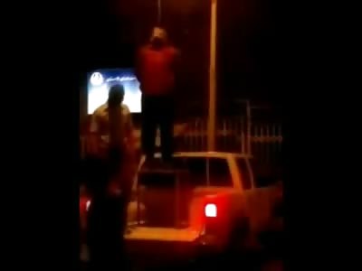 New Video from Iran shows Man Hanged to Death from Pickup Truck