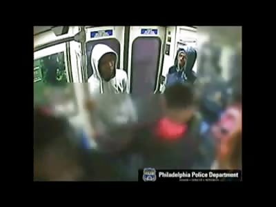 Black Guys Shoots Another Guy on a Train in Philadelphia Following an Argument over Basketball 
