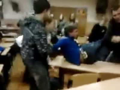 Poor Kid is Brutally Bullied in Classroom, Taped to Desk, Then Savagely Knocked Unconscious by Asshole Kid