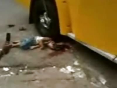 Graphic Video of Childs Head Crushed and Smashed under a Big Yellow Truck 