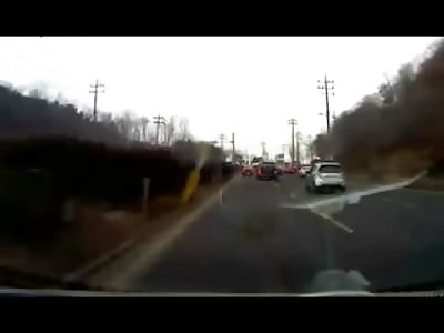 Amazing First Person Footage of a Absolutely Brutal Head on Collision with a Flying Audi SUV 
