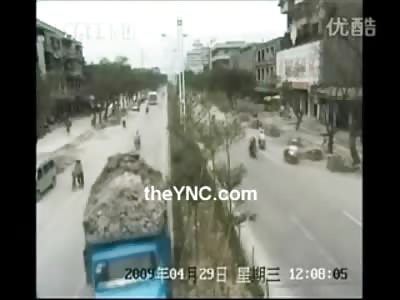 Woman Walking her Bicycle Dies a Horrific Death (Watch slow Motion at End of Video)