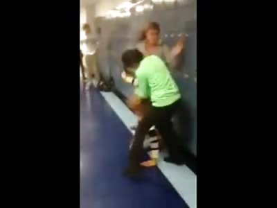 Schoolgirls Jump a Girl at her Locker in the Hallway