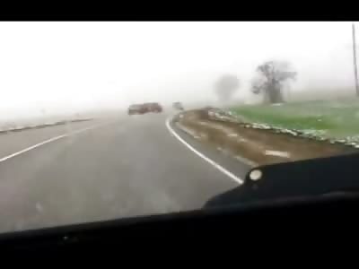 Brutal Head on Collision Ends up in a Huge Fireball
