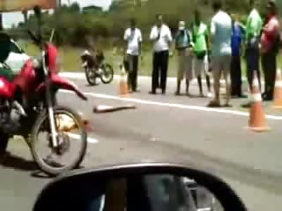 Teenage Girl is Ripped Apart on the Ground from Motorcycle Accident