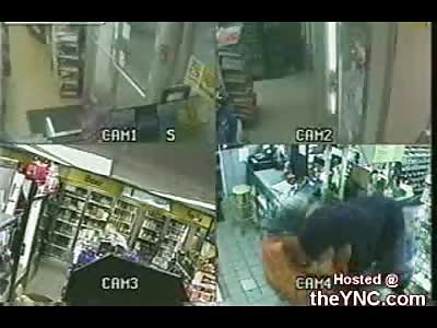 Robber Brutally Beats a 66 Year Old Clerk until he's Motionless