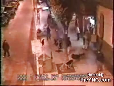 Street Camera catches a Brutal Beatdown